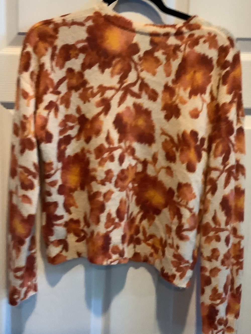 CeCe Cream Sweater with Autumn Floral Print - Picture 7 of 10